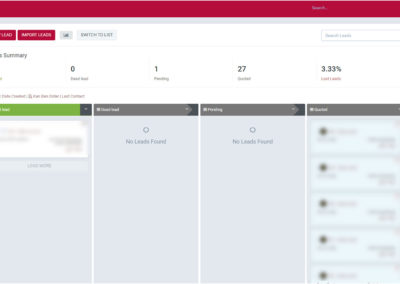 Leads View in Kanban