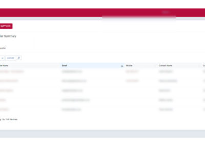 Easy to access the overall list of all Suppliers & Vendors used by the business